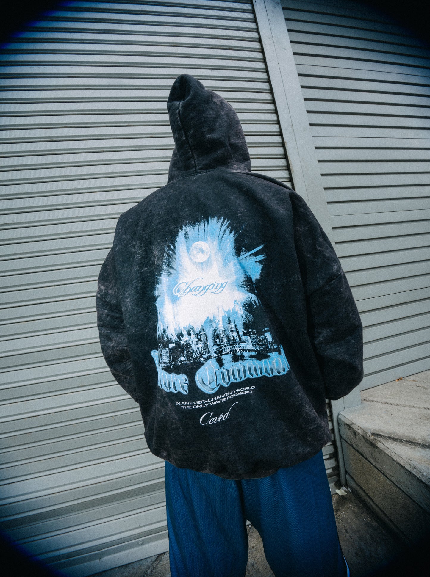 Hoodie Chainging Versión Premium Acid Wash