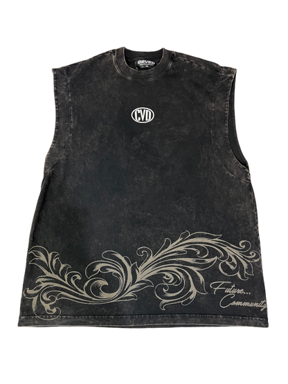 Camiseta sin mangas acid wash CVD